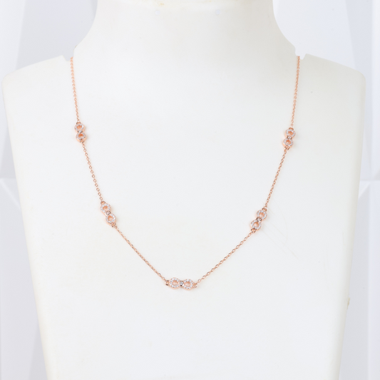 Rose Gold 925 Silver Infinity Necklaces