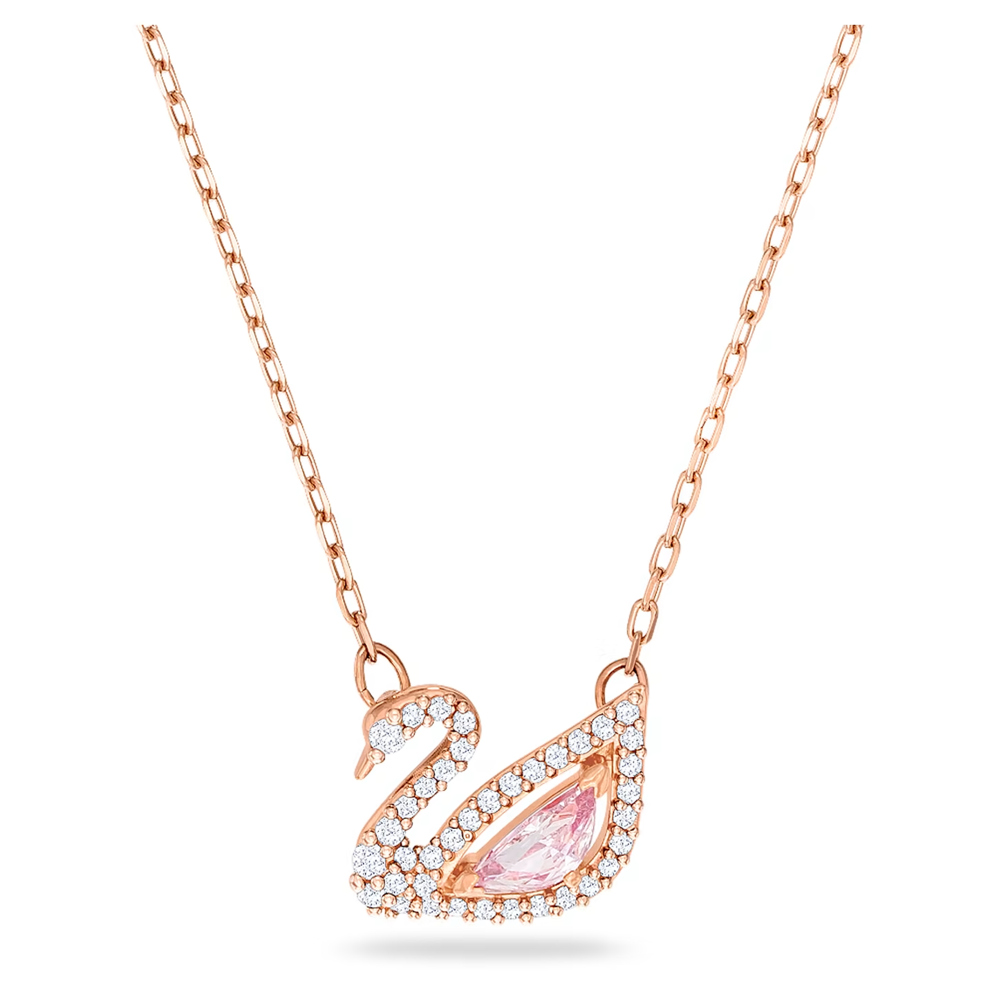 Sterling Silver Rose Gold-Plated Swan Necklace | 925 | 3.25 gm