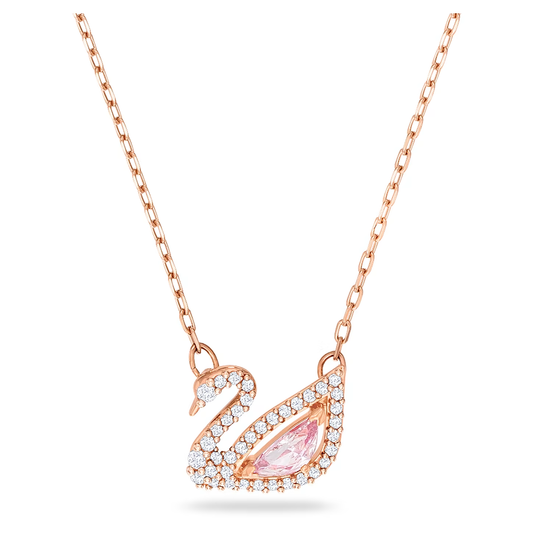 Sterling Silver Rose Gold-Plated Swan Necklace | 925 | 3.25 gm