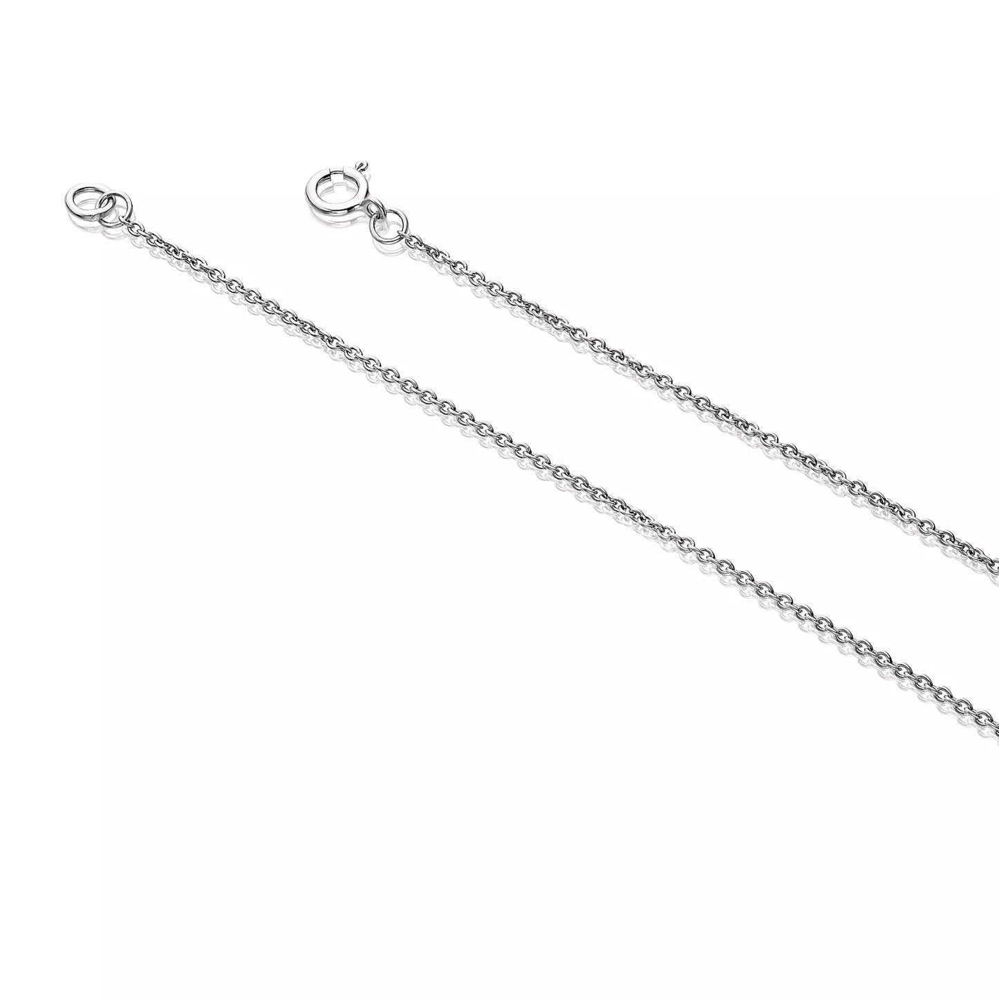 Sterling Silver Cubic Zirconia Disc Station Necklace