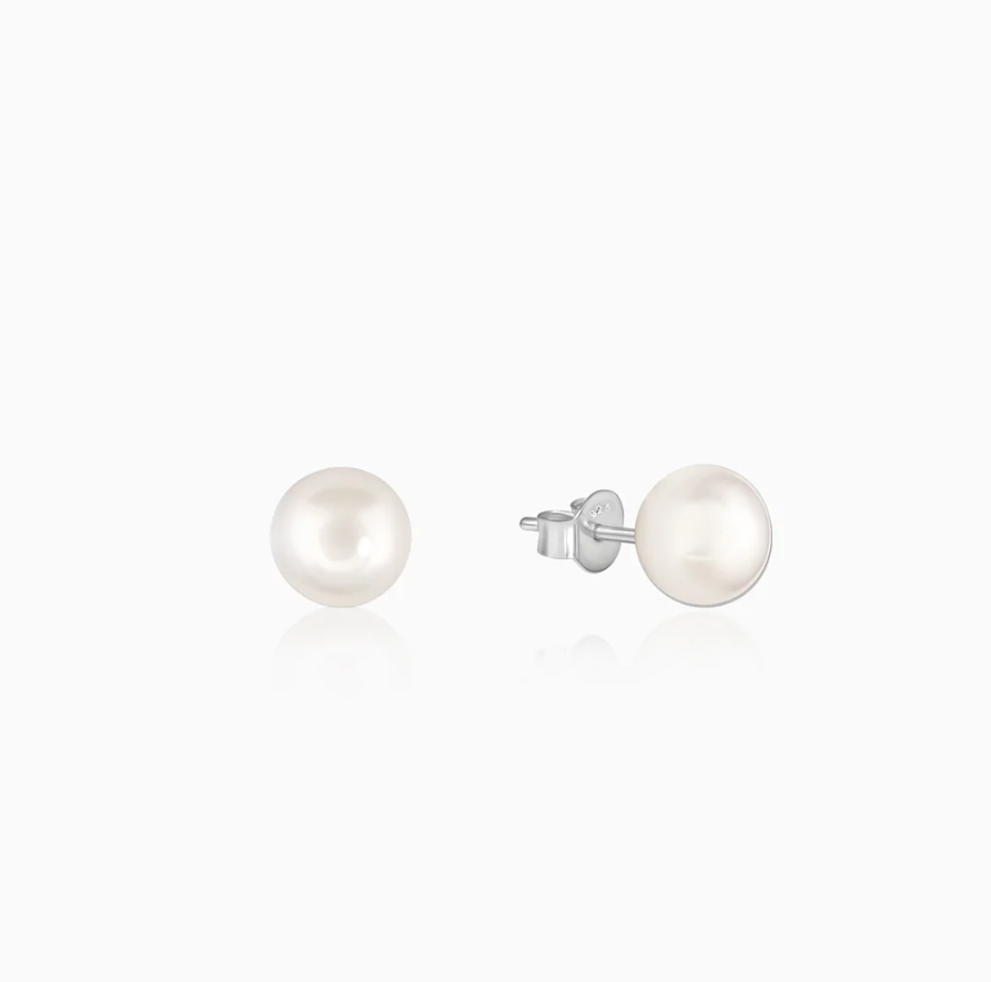 White Pearl Earrings