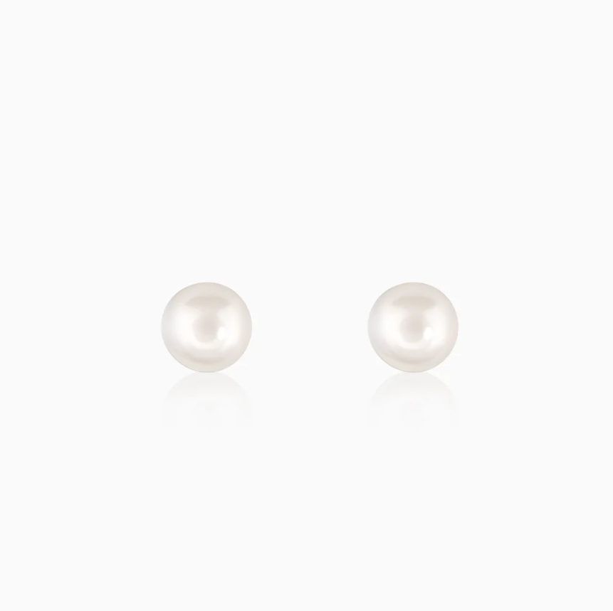 White Pearl Earrings