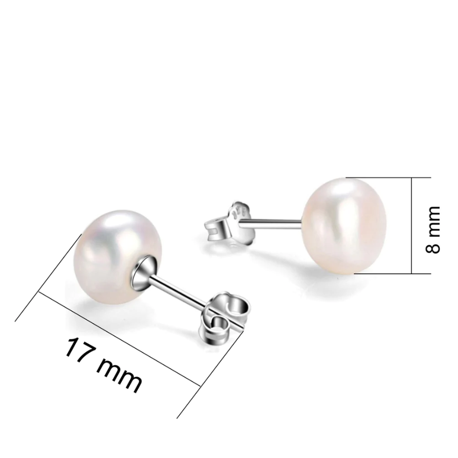 White Pearl Earrings